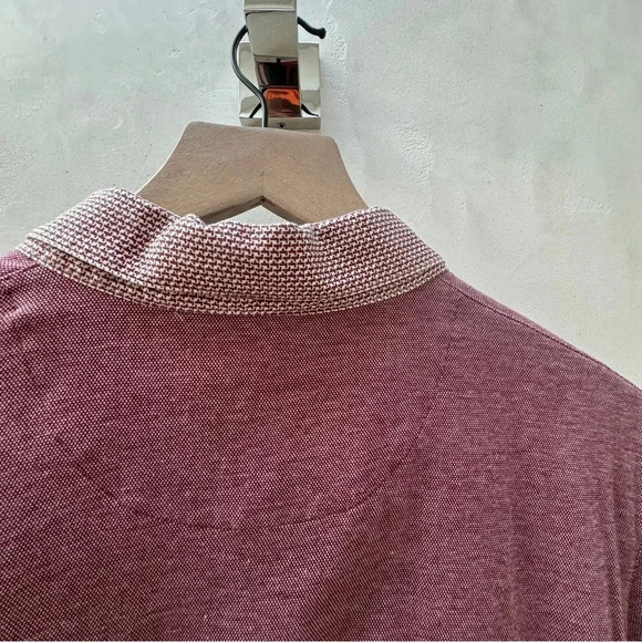 Ted Baker London Mens Medium Purple Heather Polo Short Sleeve Shirt Casual Adult - Picture 8 of 10